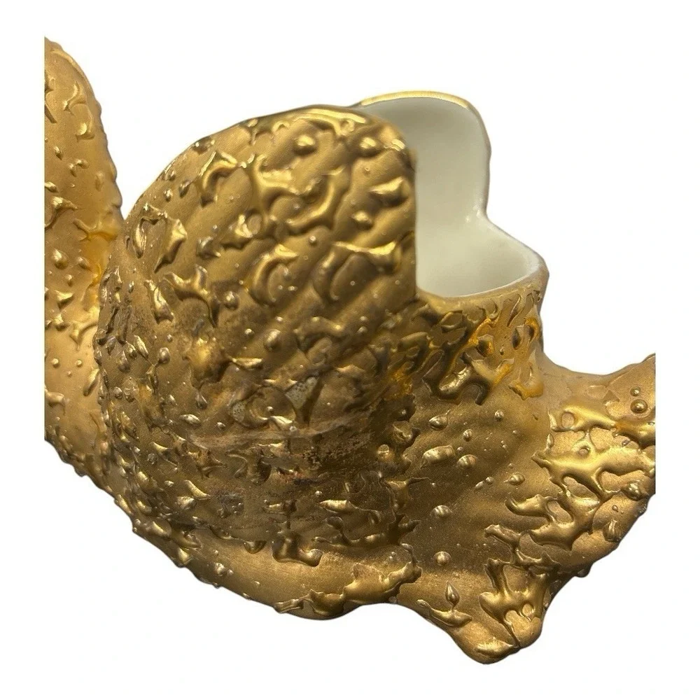 Vintage Swan Weeping Bright Gold 22k USA‎ Made Set of 3 Hand Decorated